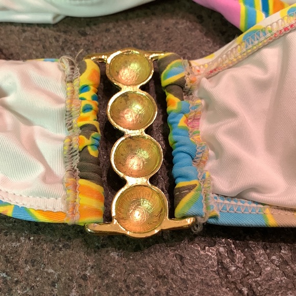 Trina Turk bikini bottom with gold hardware - Picture 9 of 9